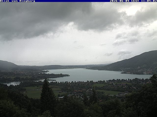 Archiv Foto Webcam Blick vom Schloss Ringberg auf den Tegernsee