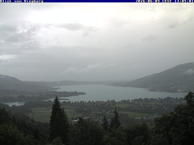 Archiv Foto Webcam Blick vom Schloss Ringberg auf den Tegernsee