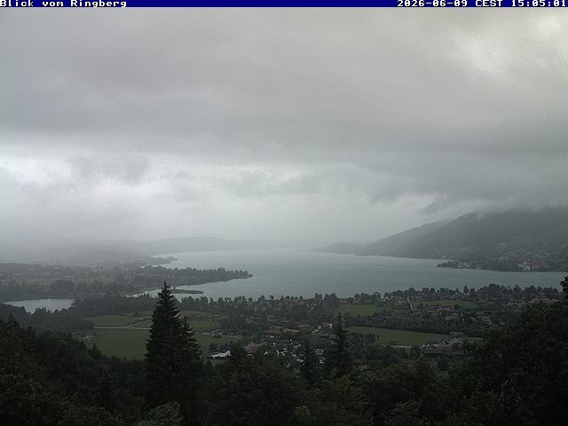 Archiv Foto Webcam Blick vom Schloss Ringberg auf den Tegernsee