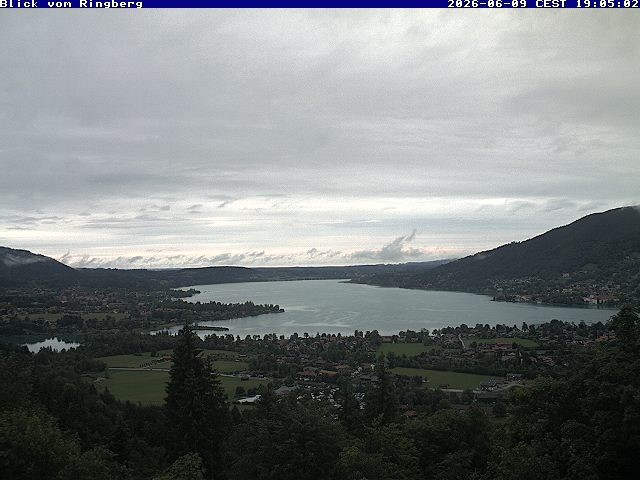 Archiv Foto Webcam Blick vom Schloss Ringberg auf den Tegernsee