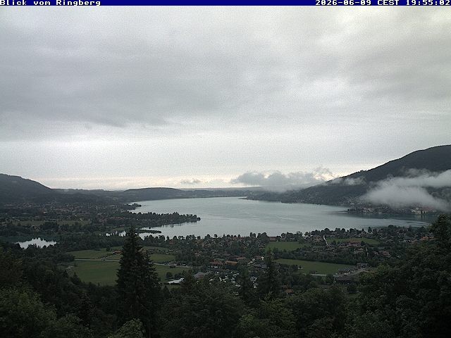 Archiv Foto Webcam Blick vom Schloss Ringberg auf den Tegernsee