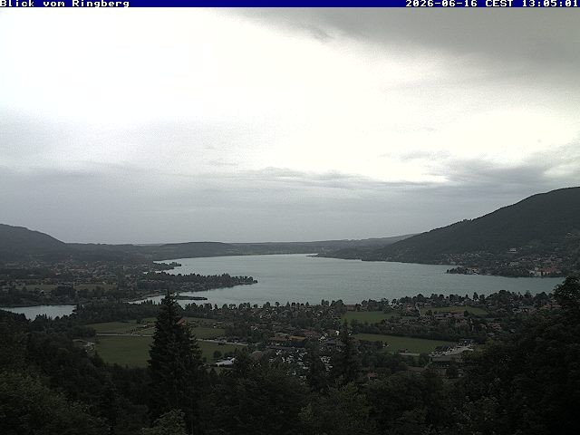 Archiv Foto Webcam Blick vom Schloss Ringberg auf den Tegernsee