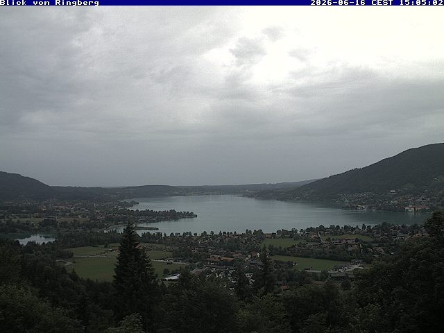 Archiv Foto Webcam Blick vom Schloss Ringberg auf den Tegernsee