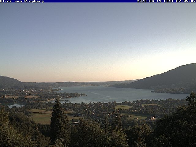 Archiv Foto Webcam Blick vom Schloss Ringberg auf den Tegernsee
