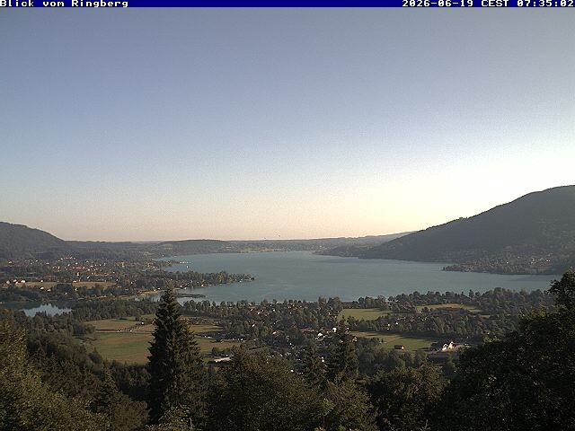 Archiv Foto Webcam Blick vom Schloss Ringberg auf den Tegernsee