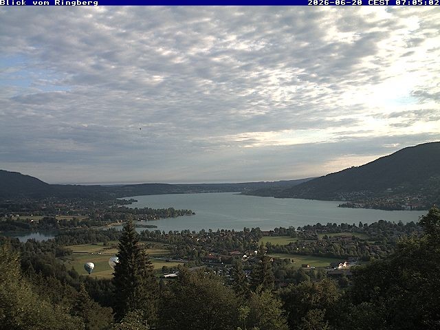 Archiv Foto Webcam Blick vom Schloss Ringberg auf den Tegernsee