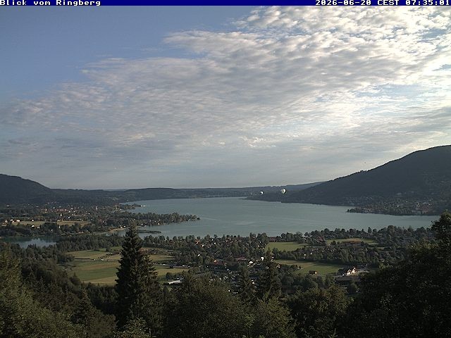Archiv Foto Webcam Blick vom Schloss Ringberg auf den Tegernsee
