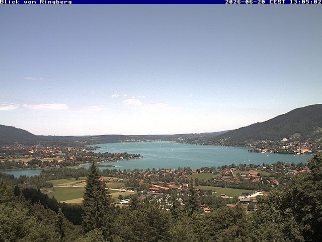 Archiv Foto Webcam Blick vom Schloss Ringberg auf den Tegernsee