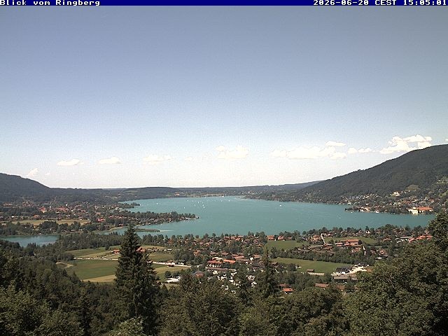 Archiv Foto Webcam Blick vom Schloss Ringberg auf den Tegernsee