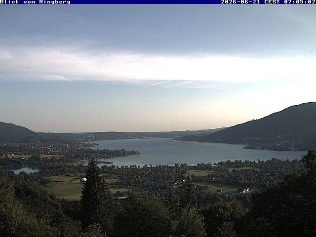 Archiv Foto Webcam Blick vom Schloss Ringberg auf den Tegernsee