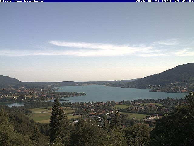 Archiv Foto Webcam Blick vom Schloss Ringberg auf den Tegernsee