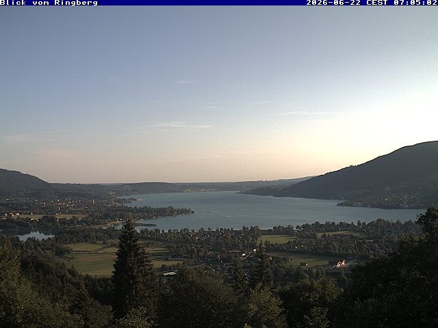 Archiv Foto Webcam Blick vom Schloss Ringberg auf den Tegernsee