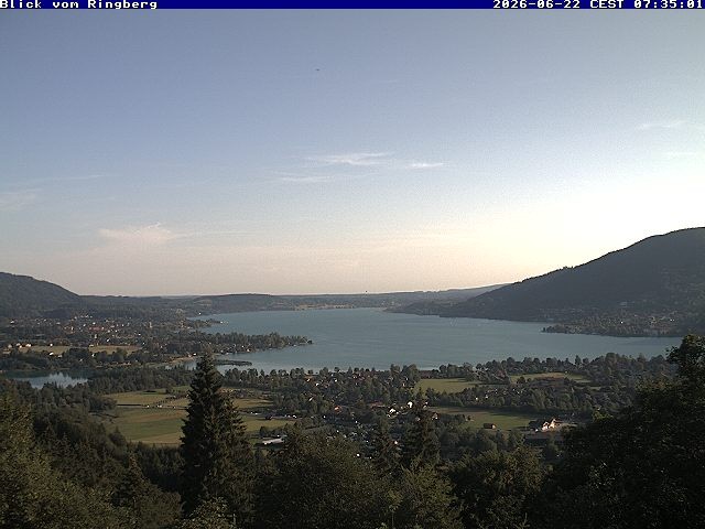 Archiv Foto Webcam Blick vom Schloss Ringberg auf den Tegernsee