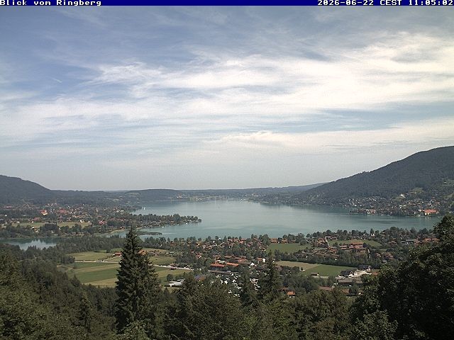 Archiv Foto Webcam Blick vom Schloss Ringberg auf den Tegernsee