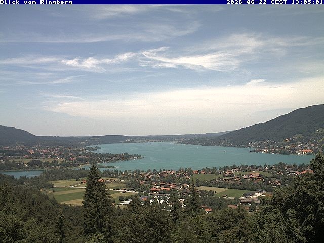 Archiv Foto Webcam Blick vom Schloss Ringberg auf den Tegernsee