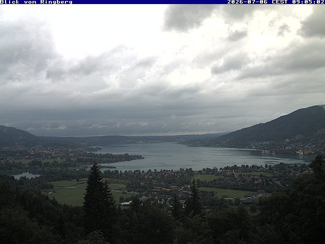 Archiv Foto Webcam Blick vom Schloss Ringberg auf den Tegernsee