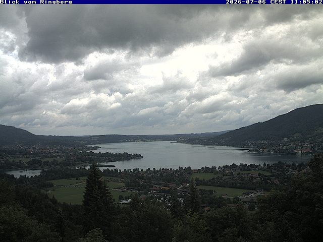 Archiv Foto Webcam Blick vom Schloss Ringberg auf den Tegernsee