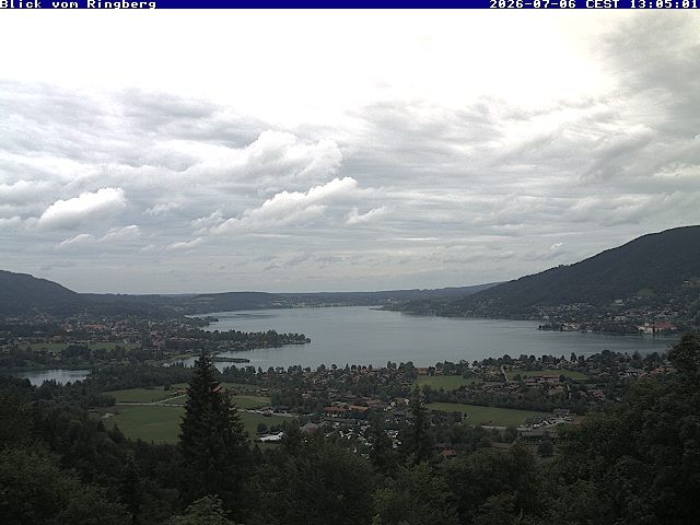 Archiv Foto Webcam Blick vom Schloss Ringberg auf den Tegernsee