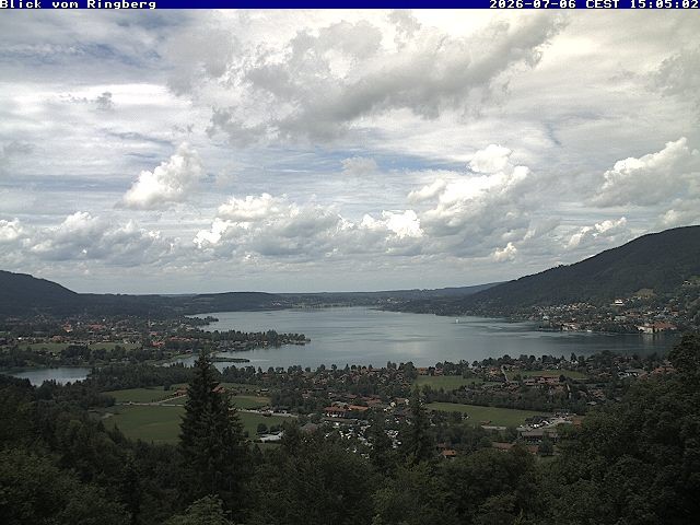 Archiv Foto Webcam Blick vom Schloss Ringberg auf den Tegernsee