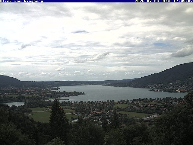 Archiv Foto Webcam Blick vom Schloss Ringberg auf den Tegernsee