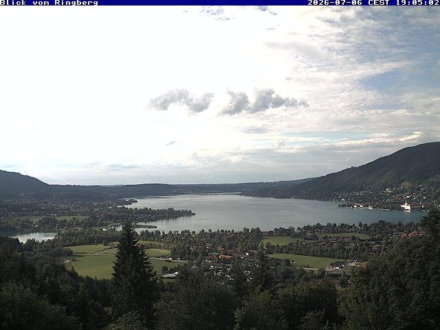Archiv Foto Webcam Blick vom Schloss Ringberg auf den Tegernsee
