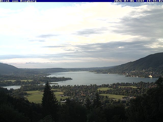 Archiv Foto Webcam Blick vom Schloss Ringberg auf den Tegernsee