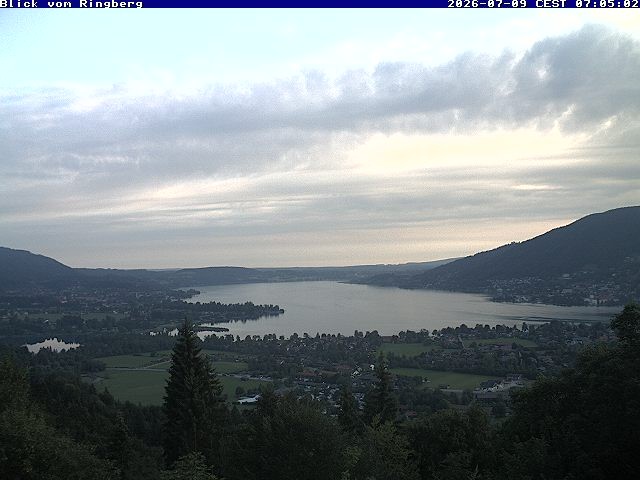 Archiv Foto Webcam Blick vom Schloss Ringberg auf den Tegernsee