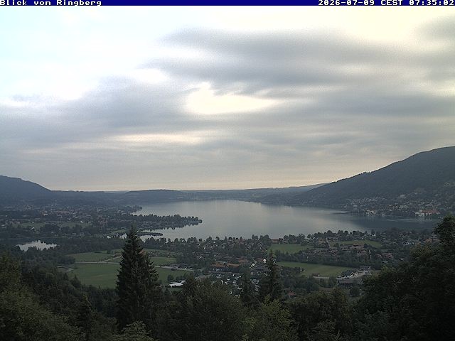 Archiv Foto Webcam Blick vom Schloss Ringberg auf den Tegernsee