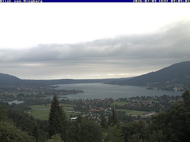 Archiv Foto Webcam Blick vom Schloss Ringberg auf den Tegernsee