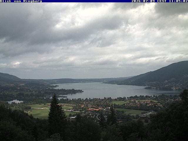 Archiv Foto Webcam Blick vom Schloss Ringberg auf den Tegernsee
