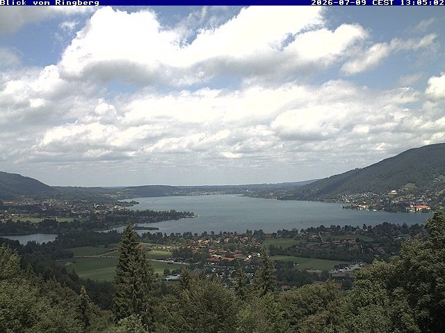 Archiv Foto Webcam Blick vom Schloss Ringberg auf den Tegernsee