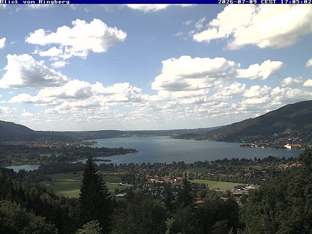Archiv Foto Webcam Blick vom Schloss Ringberg auf den Tegernsee