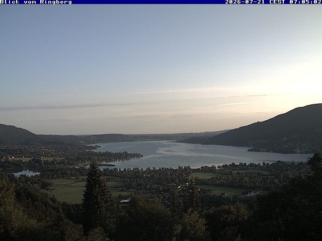 Archiv Foto Webcam Blick vom Schloss Ringberg auf den Tegernsee