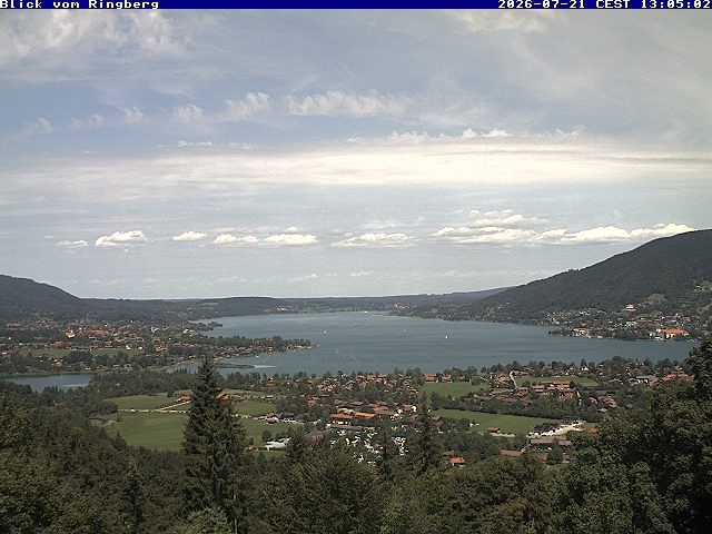 Archiv Foto Webcam Blick vom Schloss Ringberg auf den Tegernsee