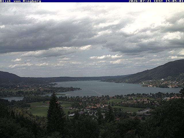 Archiv Foto Webcam Blick vom Schloss Ringberg auf den Tegernsee