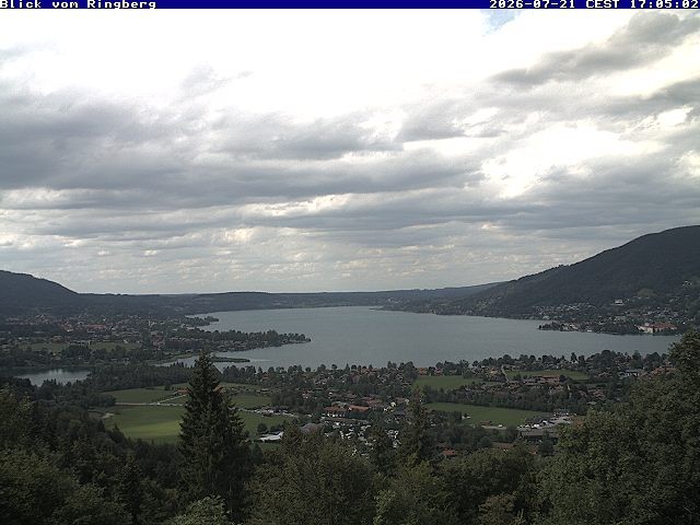 Archiv Foto Webcam Blick vom Schloss Ringberg auf den Tegernsee