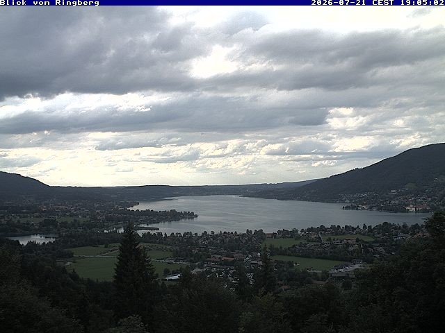Archiv Foto Webcam Blick vom Schloss Ringberg auf den Tegernsee