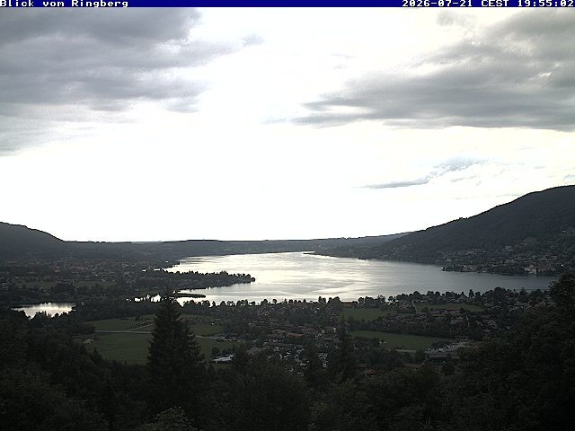 Archiv Foto Webcam Blick vom Schloss Ringberg auf den Tegernsee
