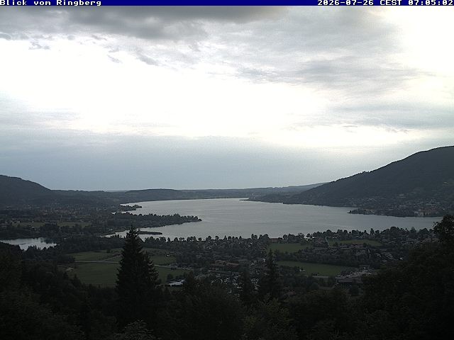 Archiv Foto Webcam Blick vom Schloss Ringberg auf den Tegernsee