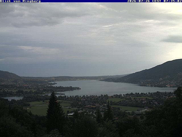 Archiv Foto Webcam Blick vom Schloss Ringberg auf den Tegernsee