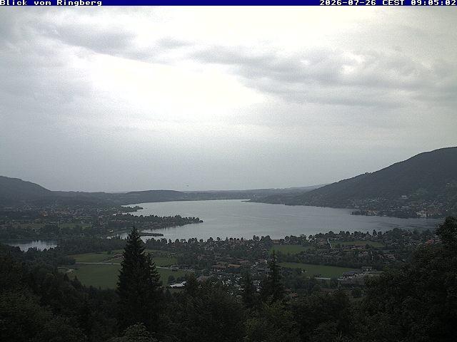 Archiv Foto Webcam Blick vom Schloss Ringberg auf den Tegernsee