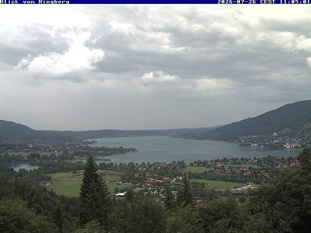 Archiv Foto Webcam Blick vom Schloss Ringberg auf den Tegernsee