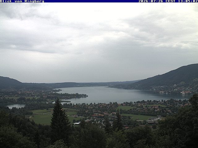 Archiv Foto Webcam Blick vom Schloss Ringberg auf den Tegernsee