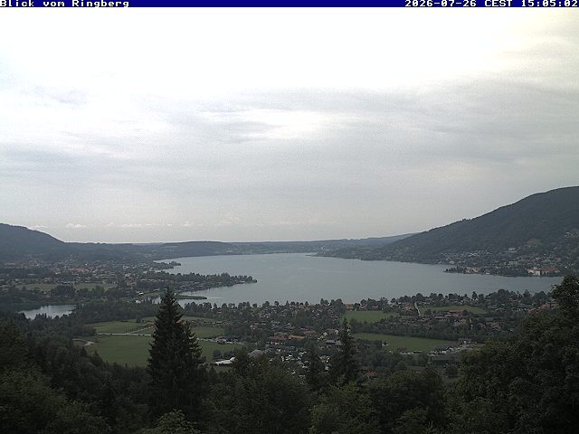 Archiv Foto Webcam Blick vom Schloss Ringberg auf den Tegernsee