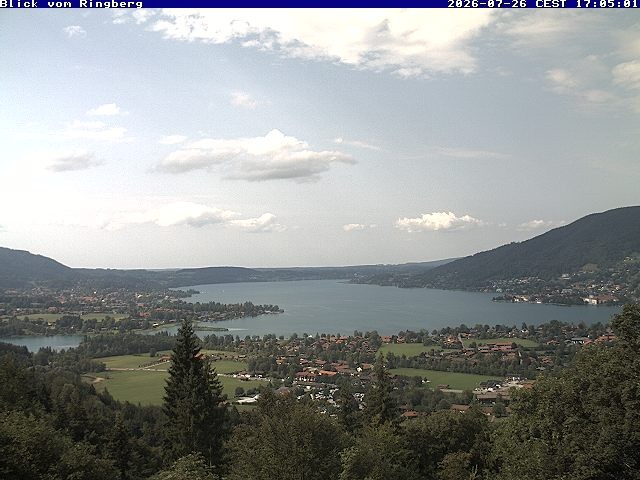 Archiv Foto Webcam Blick vom Schloss Ringberg auf den Tegernsee