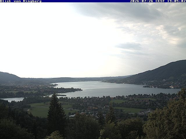 Archiv Foto Webcam Blick vom Schloss Ringberg auf den Tegernsee