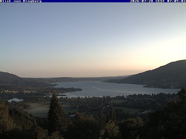 Archiv Foto Webcam Blick vom Schloss Ringberg auf den Tegernsee