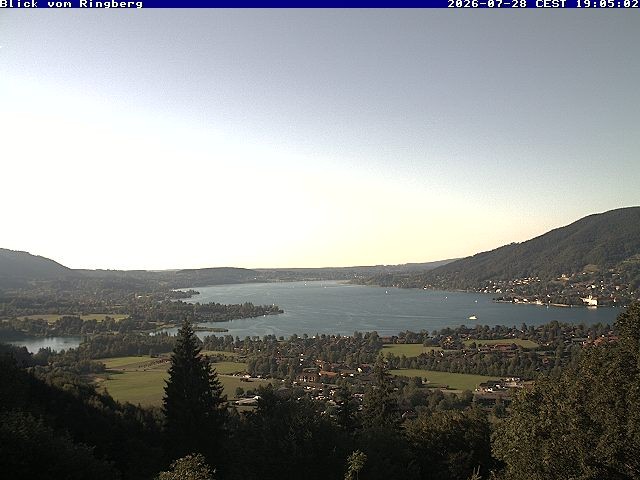 Archiv Foto Webcam Blick vom Schloss Ringberg auf den Tegernsee