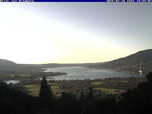 Archiv Foto Webcam Blick vom Schloss Ringberg auf den Tegernsee