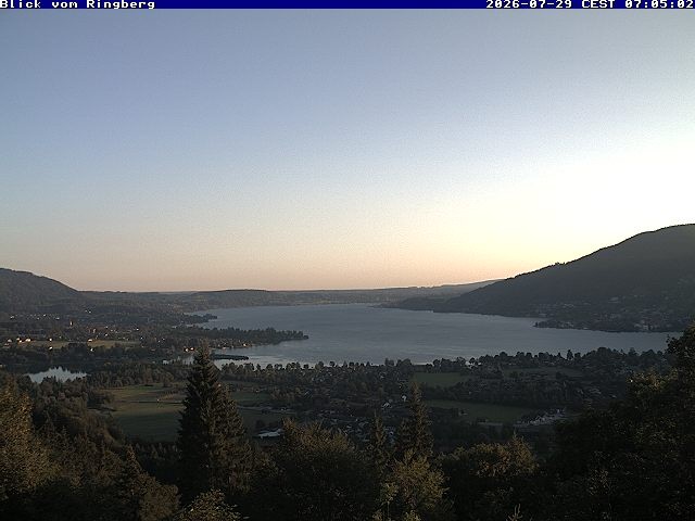 Archiv Foto Webcam Blick vom Schloss Ringberg auf den Tegernsee